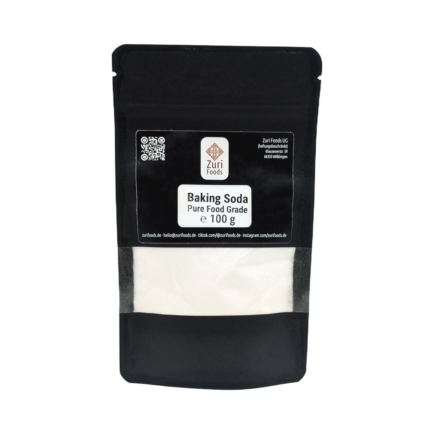 Backsoda in Lebensmittelqualität – 100g – Reines Natron (Natriumhydrogencarbonat)