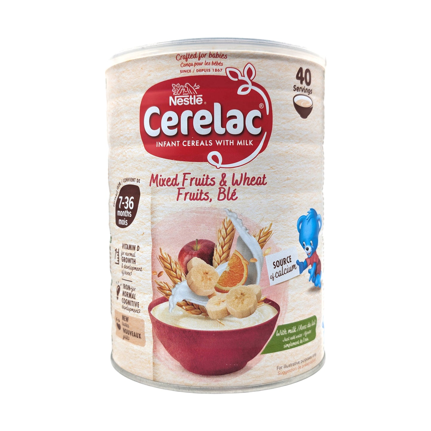 Nestlé Cerelac Weizen & Gemischte Früchte – 1kg – Nahrhafter Brei von 7.-36. Monat