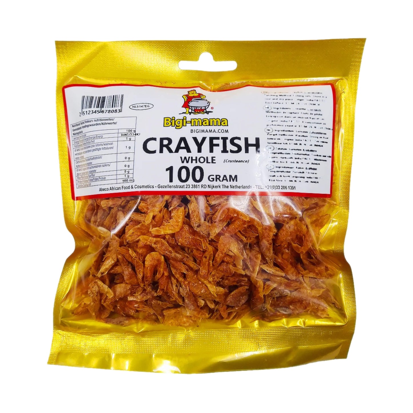 Crayfish (Whole) – 100g – Ganze, getrocknete Baby Shrimps von Bigi Mama
