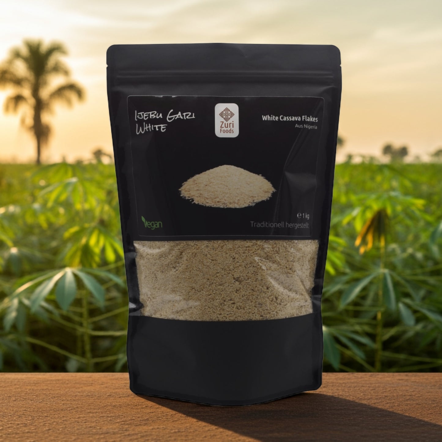 Ijebu Gari White 1 kg - traditioneller Maniokgrieß aus Nigeria - Garri