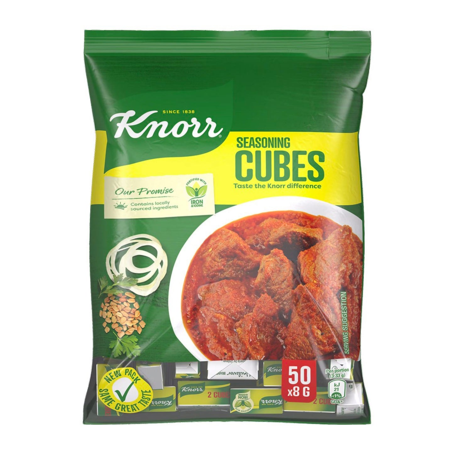 Best before 15.11.2025 Original Knorr Cubes (Nigerian Flavour) – 50x8g pack – Stock cubes
