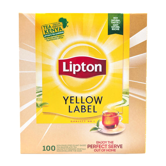 Lipton Yellow Label Kenya Schwarztee (100 x 1,5g) – Klassische Teebeutel