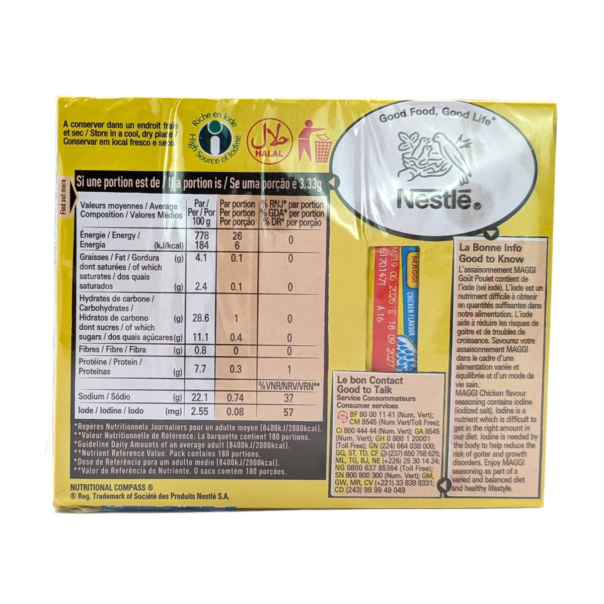 Maggi Tabletten Hühnergeschmack / Poulet – 600 g (Côte d’Ivoire)