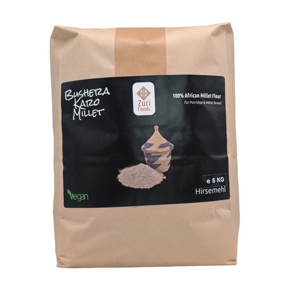 Bushera Wimbi Millet Flour (Ifu y'Uburo) für Uji Bushera-Porridge und Karo (Millet Bread)