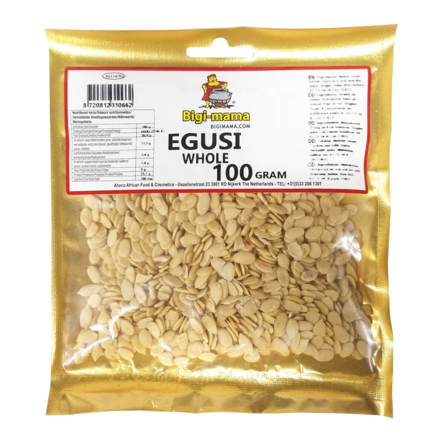 Bigi Mama Egusi (Whole) – 100g – Whole melon seeds