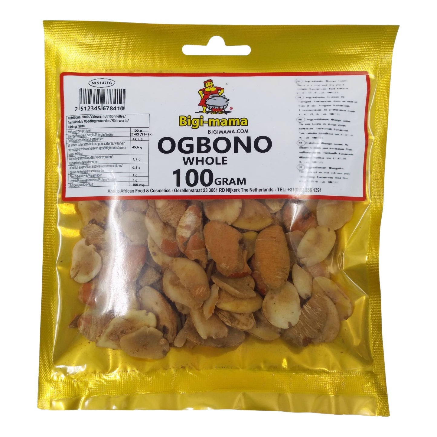 Bigi Mama Ogbono (Whole) – 100g – Whole African Mango Seeds