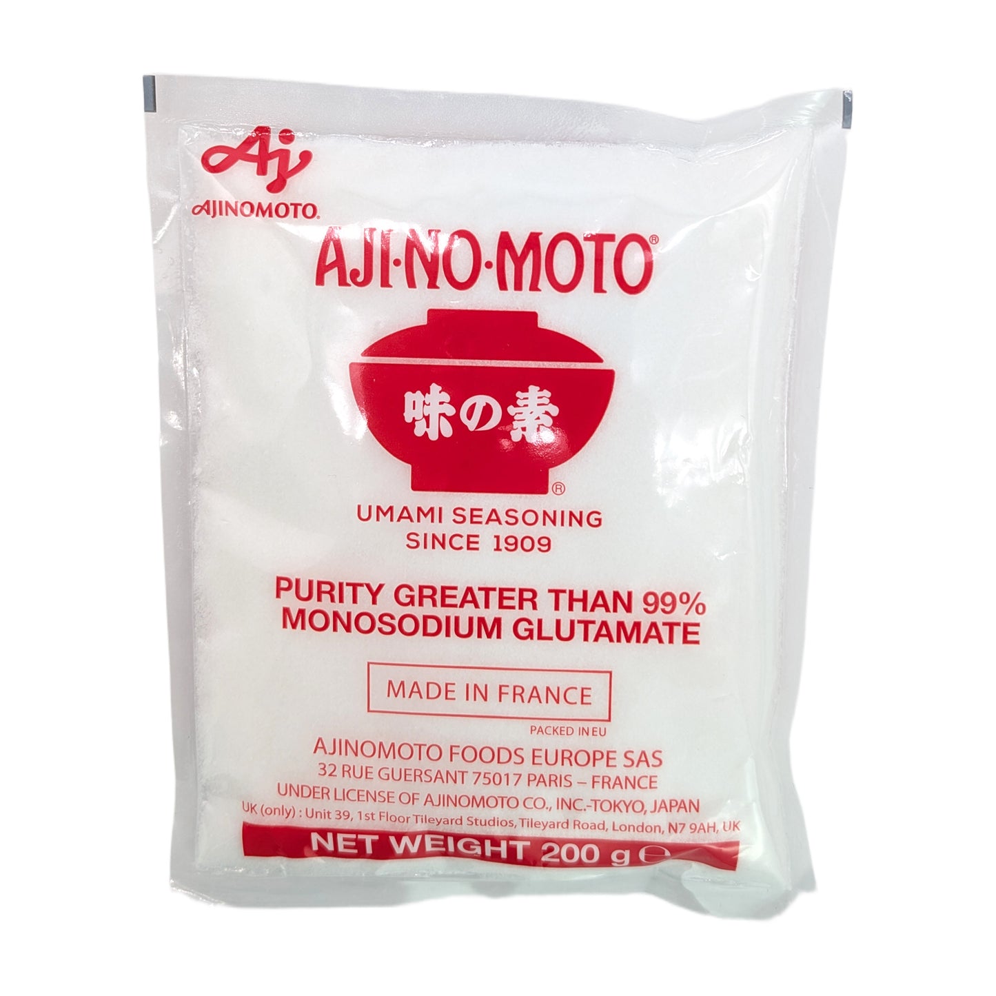 AJI-NO-MOTO Monosodium Glutamate (200 g) – Der Umami-Boost für Ihre Lieblingsgerichte