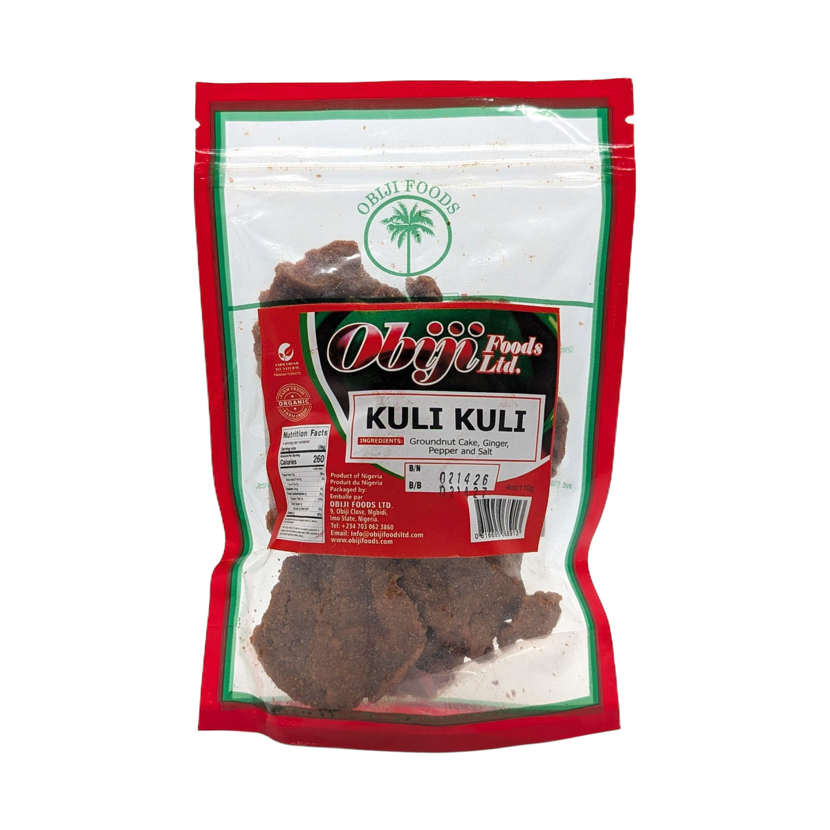 Obiji Foods Kuli Kuli (Traditioneller Erdnuss-Snack)