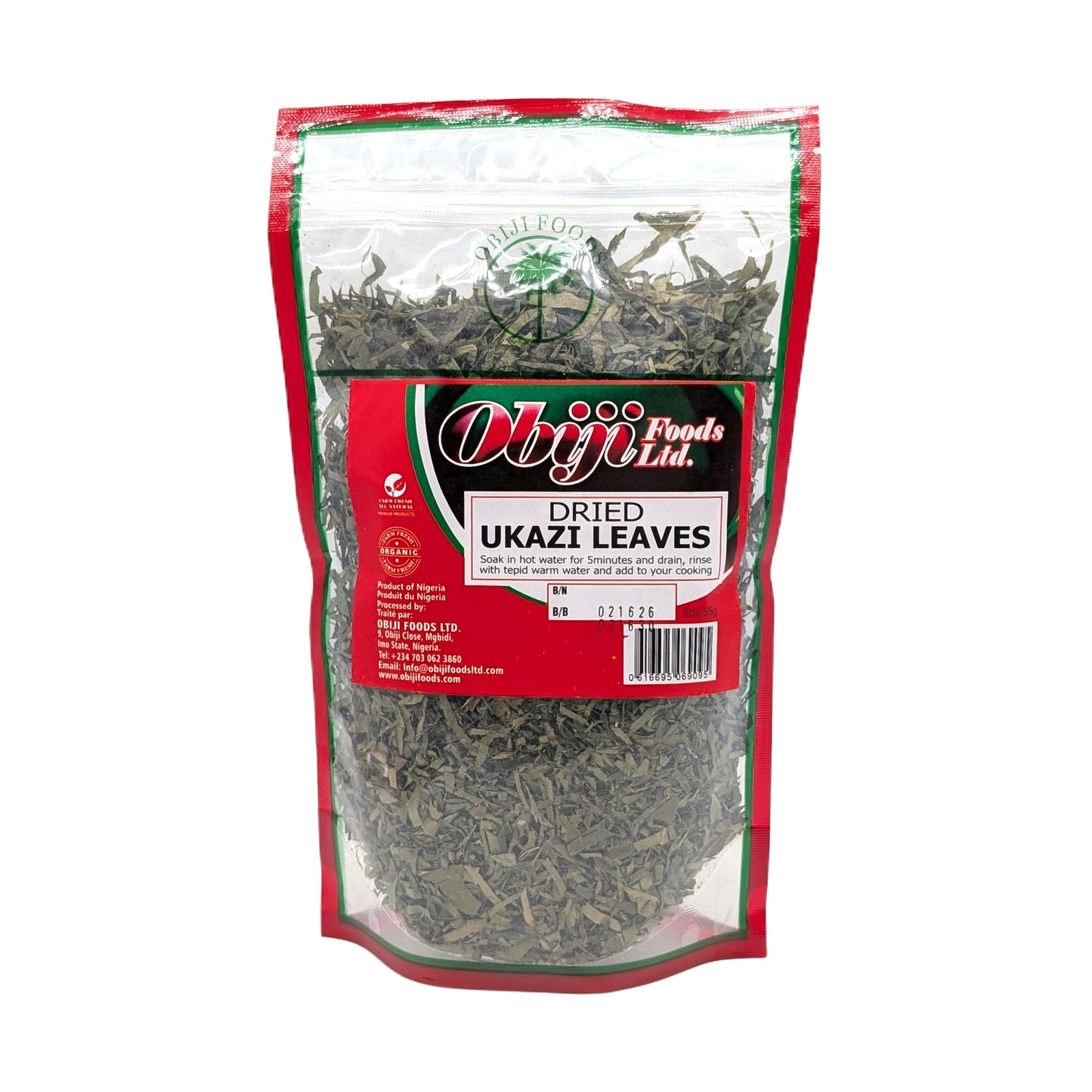 Getrocknete Ukazi-Blätter (Dried Ukazi / Afang Leaves) – 55g