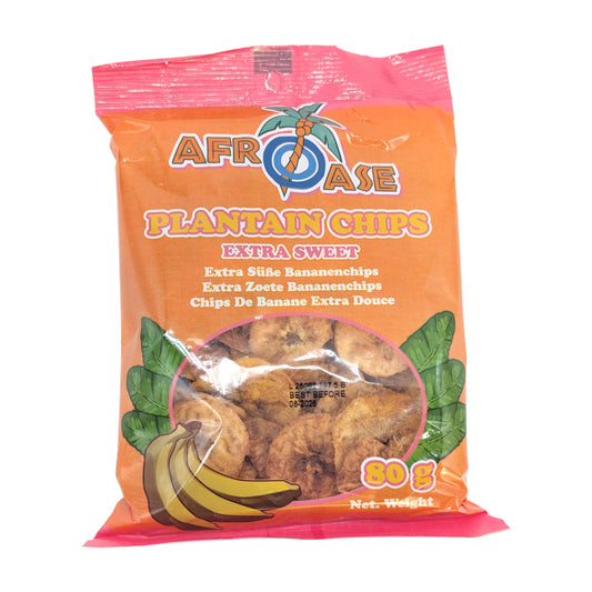 Plantain Chips (Extra Sweet) – 80g – Extra süße Kochbananenchips von Afroase