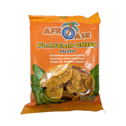 Salted Plantain Chips (Kochbananenchips gesalzen) – 80g von Afroase
