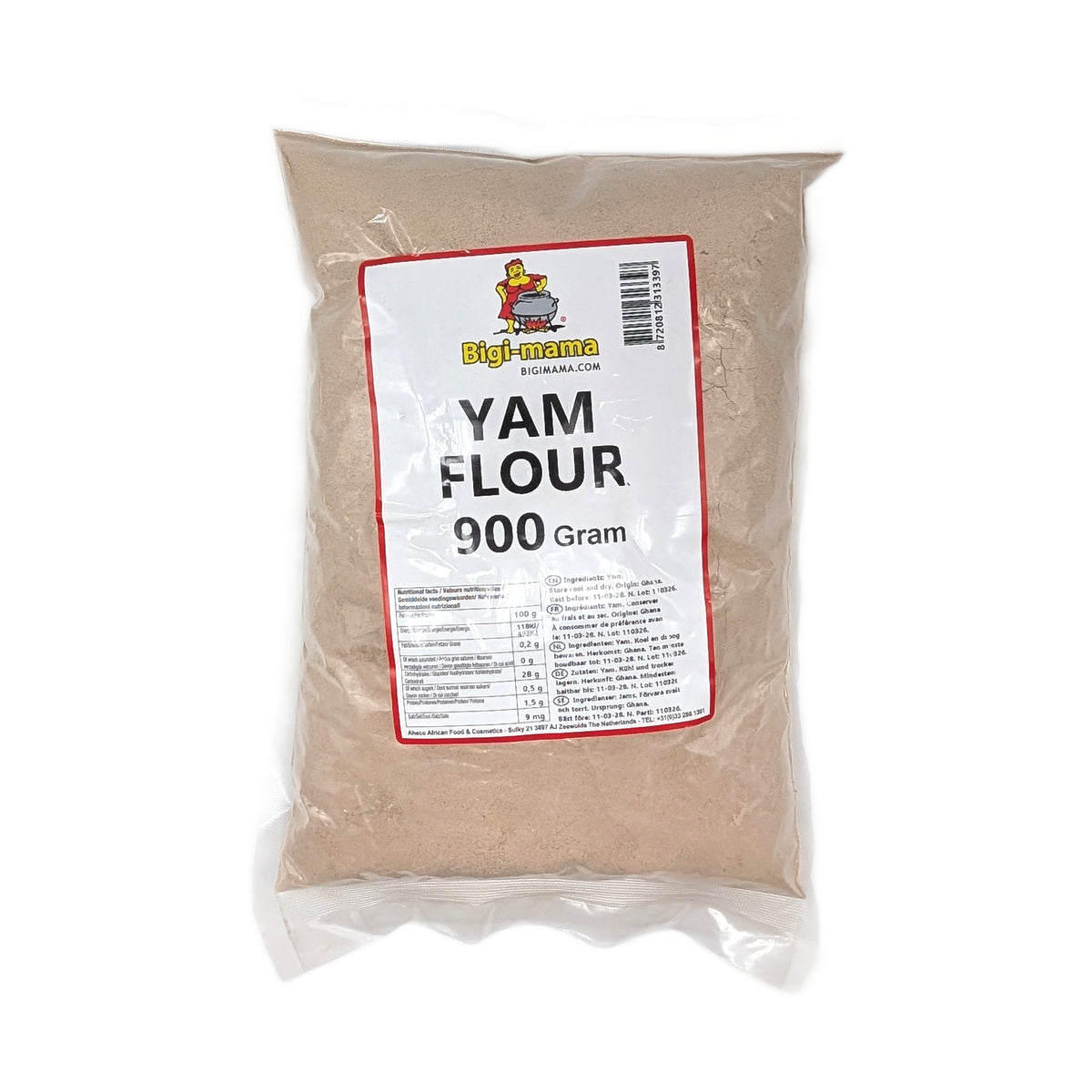 Yam Flour (Yam-Mehl) – 900g aus Ghana