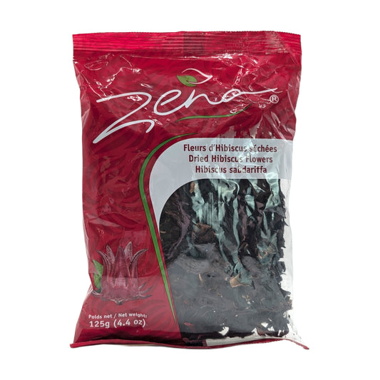 Zena Dried Hibiscus Flowers (Getrocknete rote Hibiskusblüten / Bissap Rouge)-125 g aus Senegal
